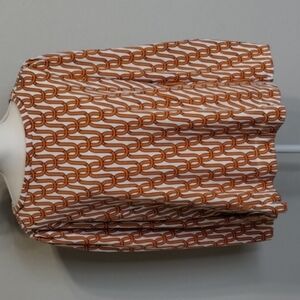 Liz Claiborne orange chain geometric print size large puff long sleeve